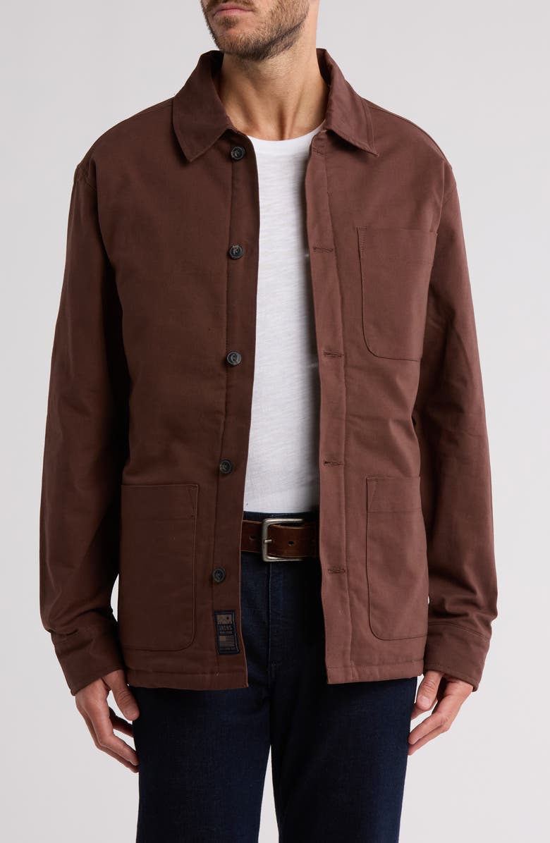 JACHS Wooster Stretch Cotton Canvas Chore Jacket, Main, color, 
