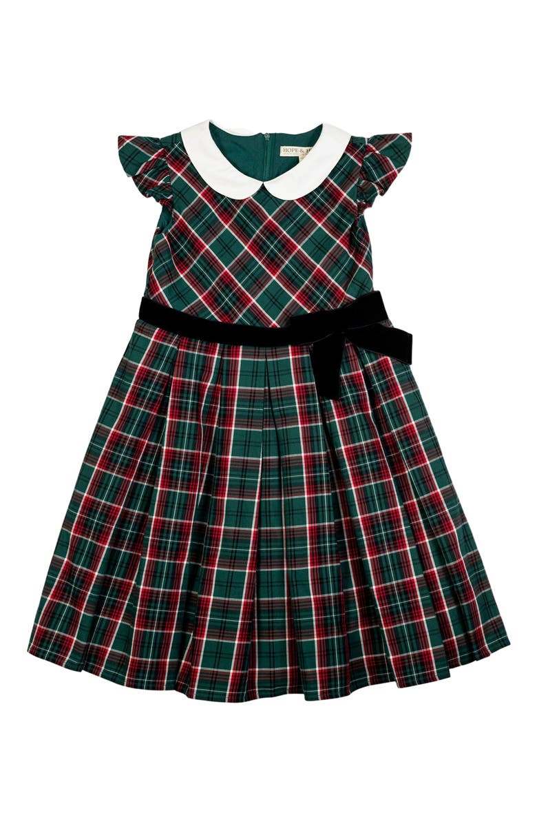 Hope & Henry Girls' Organic Peter Pan Collar Party Dress, Toddler, Main, color, 