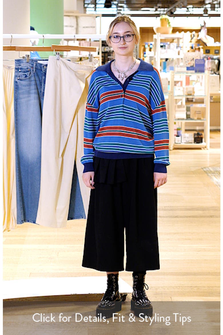 Harlow Oversized Striped Long Sleeve Polo video