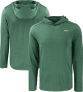 Cutter & Buck Men's Cutter & Buck Hunter Green New York Jets Primary Logo Coastline Epic Comfort Eco Recycled Long Sleeve Hoodie T-Shirt