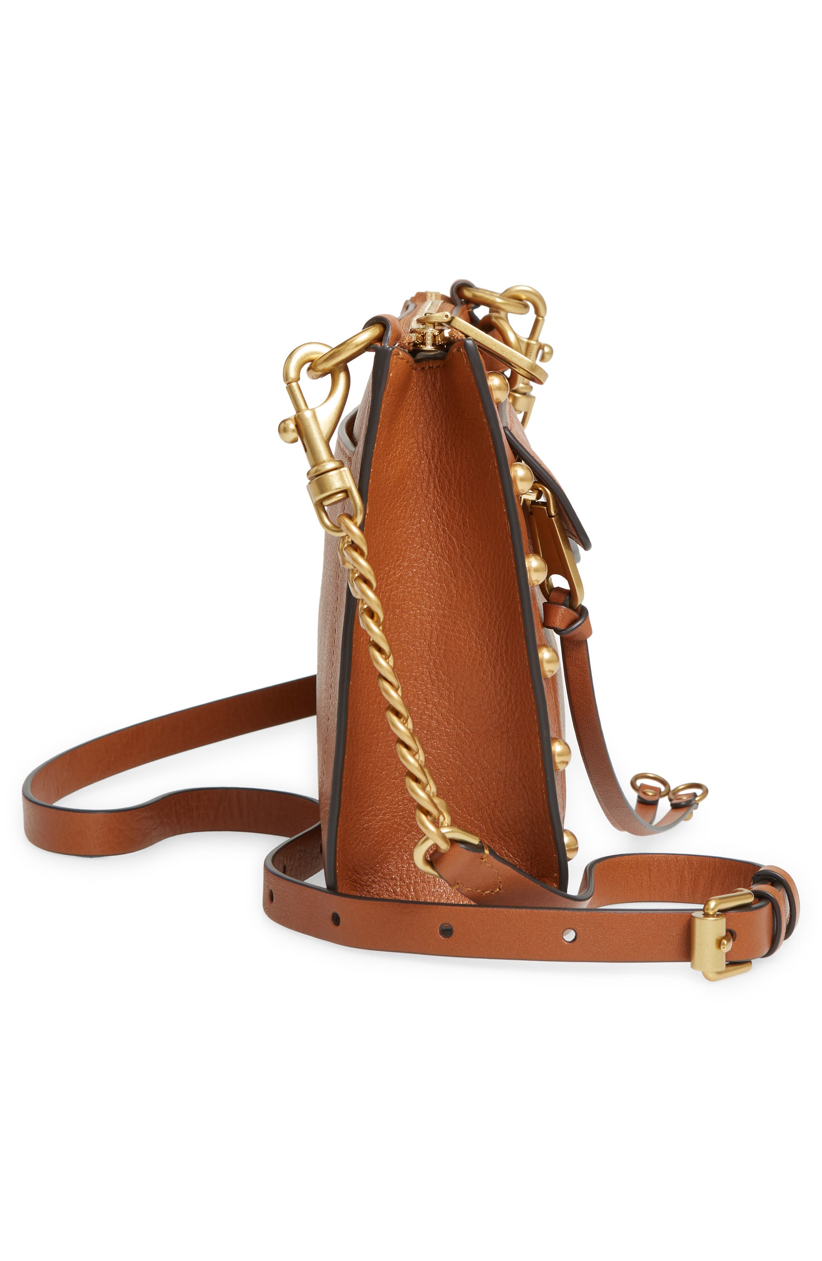 M.A.B. Leather Bag, Alternate, color, CARAMELLO