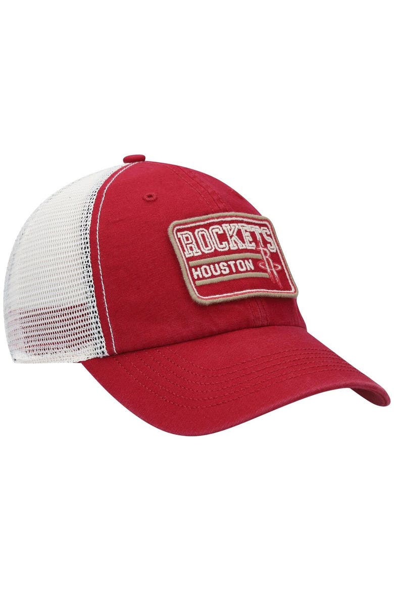 Men's '47 Red Houston Rockets Off Ramp Trucker Snapback Hat, Alternate, color, Red