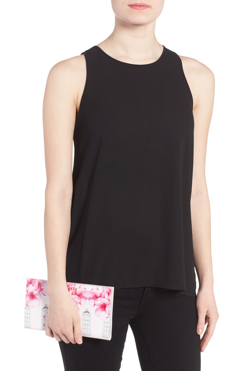 Ted Baker London Window Box Leather Travel Wallet, Alternate, color, 