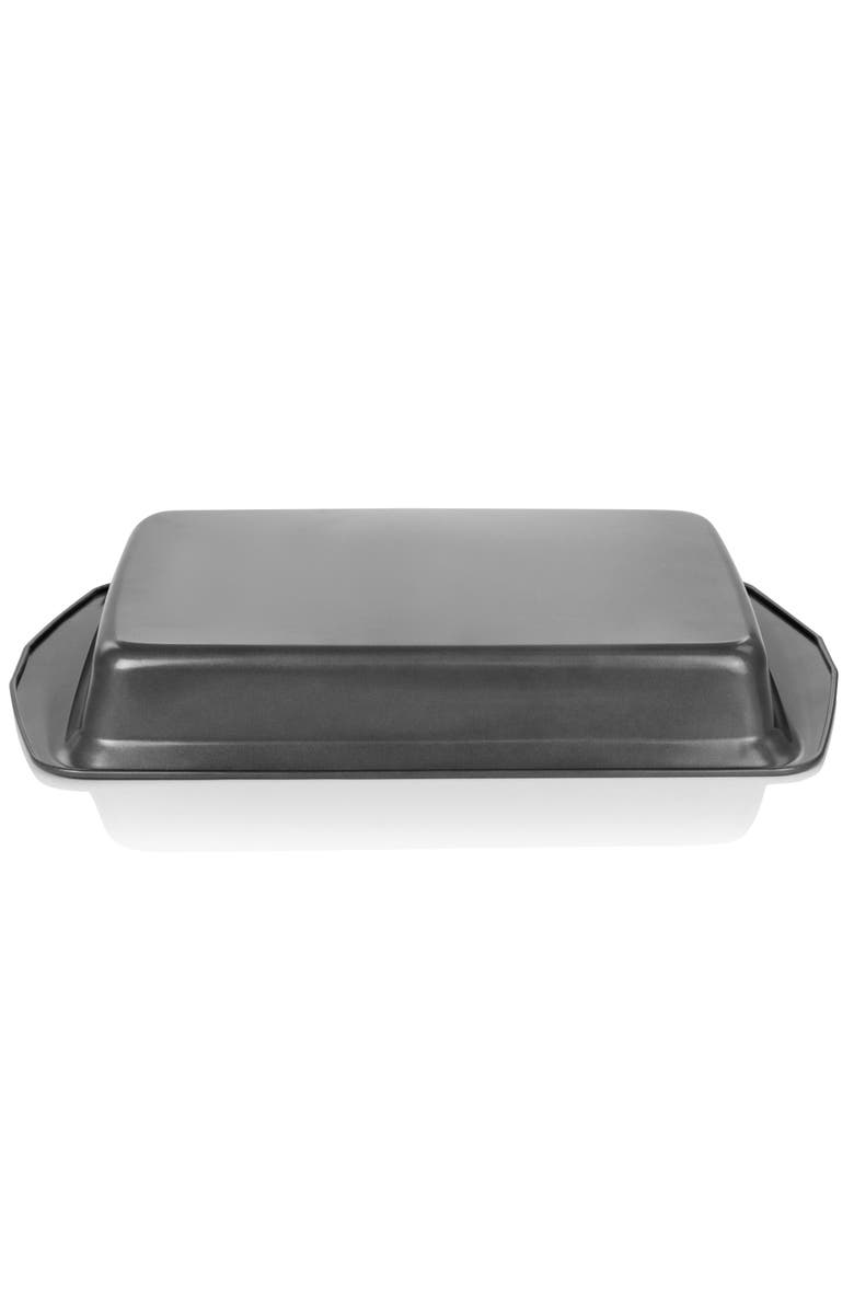 Gibson Baker's Friend 16.75 Inch Nonstick Steel Roasting Pan, Alternate, color, Grey