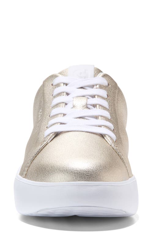 Cole Haan Grandpro Topspin Sneaker In Soft Gold Metallic