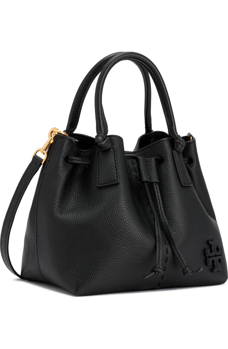 Tory Burch McGraw Small Drawstring Leather Satchel, Alternate, color,