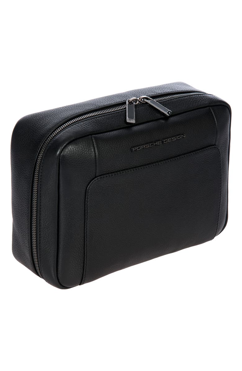 Porsche Design Roadster Leather Wash Bag, Main, color,