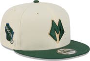 New Era Men's New Era Tan/Hunter Green Milwaukee Bucks 2025/26 City Edition 9FIFTY Snapback Hat