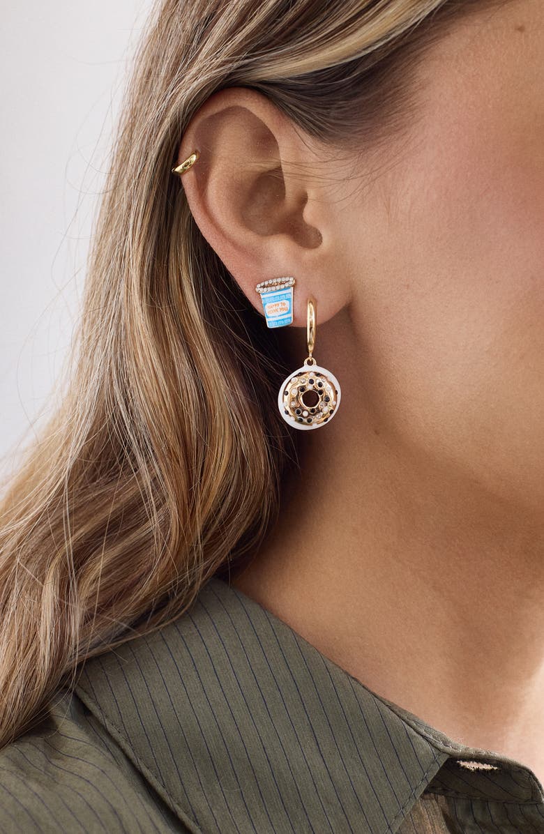 BaubleBar Bagels & Coffee Set of 2 Earrings, Alternate, color, 