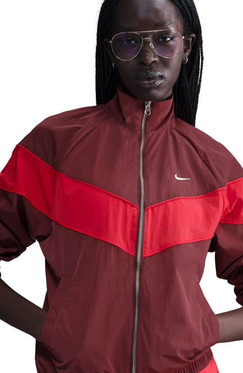 Nike Windrunner Water Repellent Jacket In Burgundy