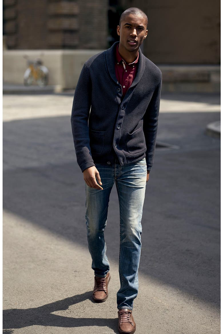 Standard Issue 'Fit 2' Slouchy Slim Fit Jeans, Alternate, color, DISTRESS BLUE