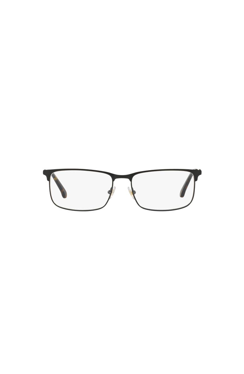 Brooks Brothers 53mm Rectangle optical glasses, Alternate, color, Black