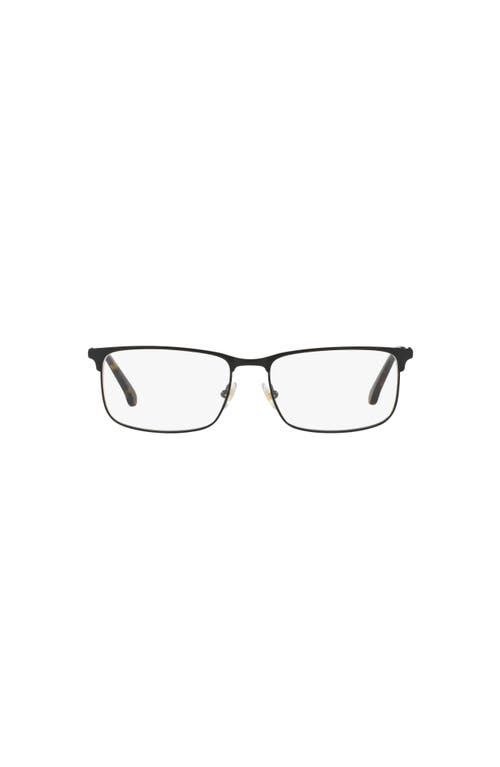 Brooks Brothers 53mm Rectangle Optical Glasses In Black