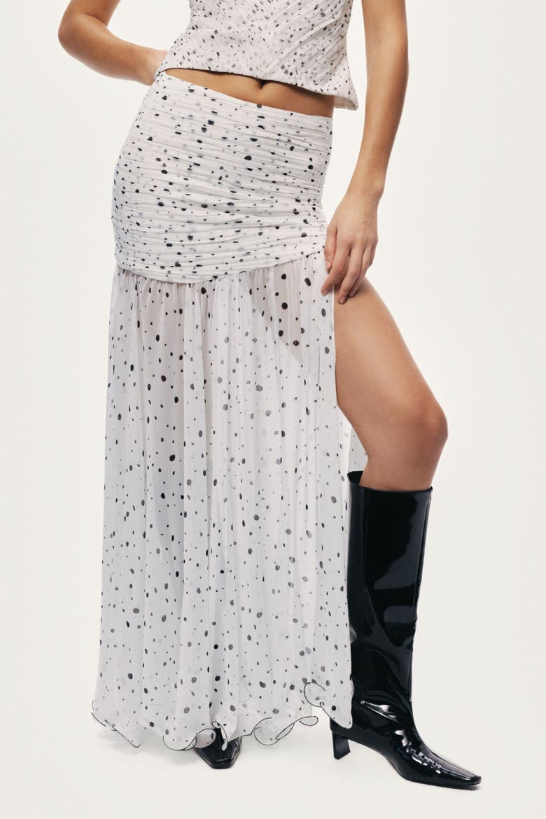 Slit Detail Maxi Skirt, Alternate, color, Multi-Colored