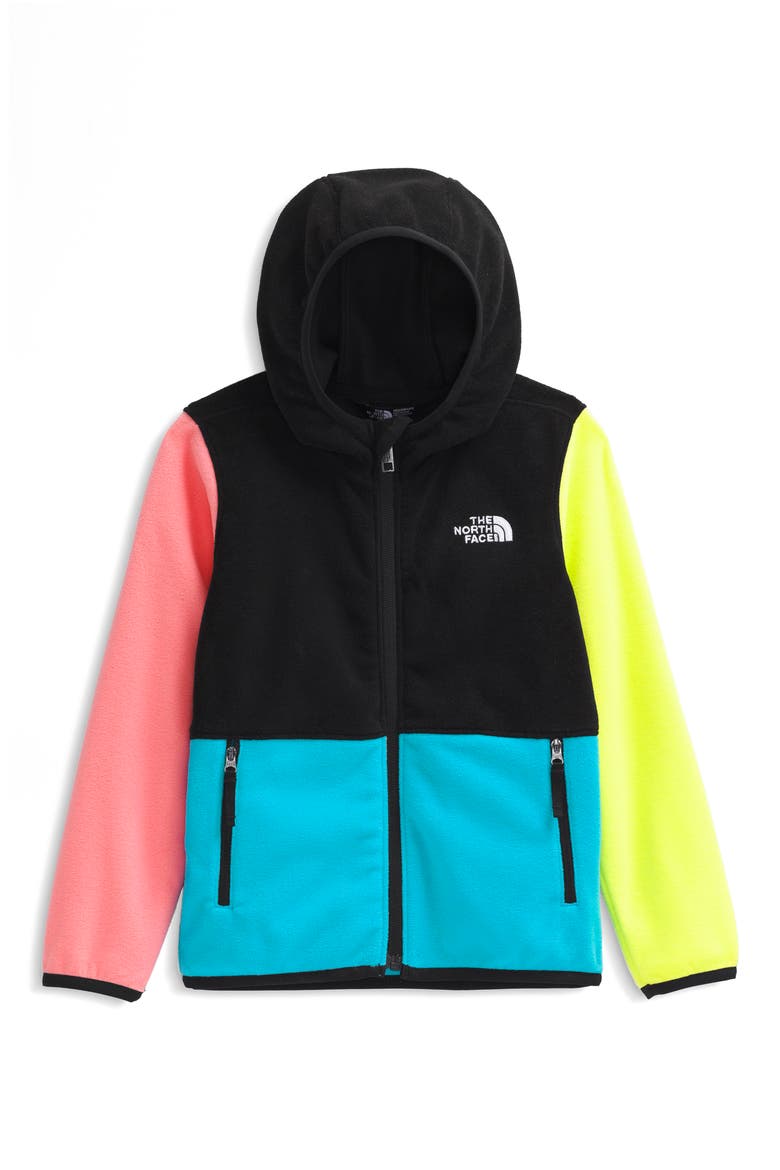Kids' Glacier Zip Hoodie, Main, color, TNF BLACK/ MERIDIAN BLUE/ FIZZ