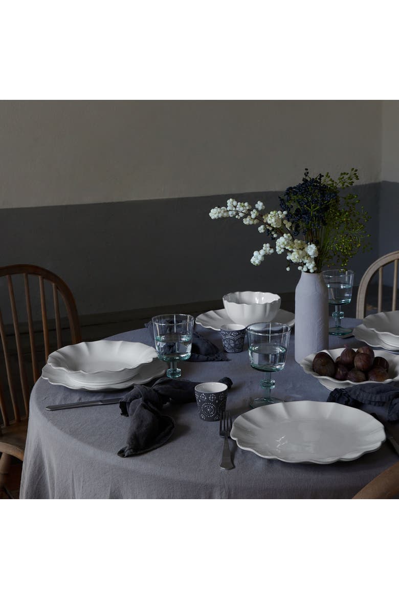 Rosa Set/6 dinner plates, Alternate, color, White
