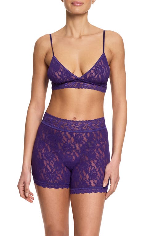 Hanky Panky Signature Lace Boxer Briefs In Snow Day Purple