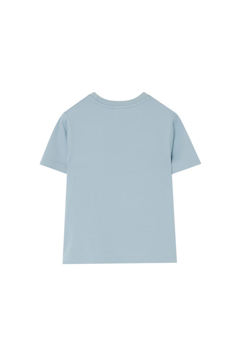 Knight Stamp Cotton T-shirt, Alternate, color, Misty blue