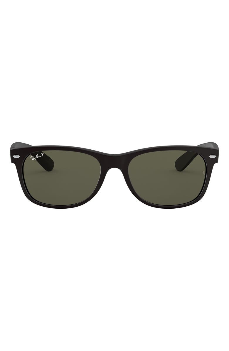 Ray-Ban New Wayfarer 55mm Rectangular Sunglasses, Main, color, Black/ Green