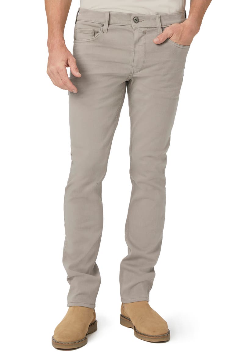 Transcend Lennox Slim Tapered Leg Five Pocket Pants, Main, color, SILV PEARL