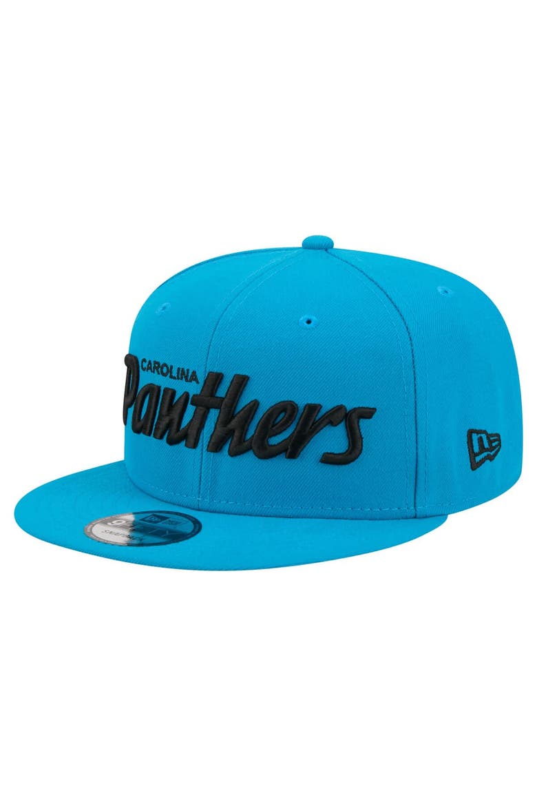 Men's New Era  Blue Carolina Panthers Core Team Script 9FIFTY Snapback Hat, Main, color, Blue