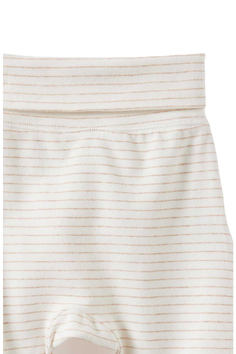 Organic Foldover Waist Legging, Alternate, color, Caramel Fudge Marle Stripe