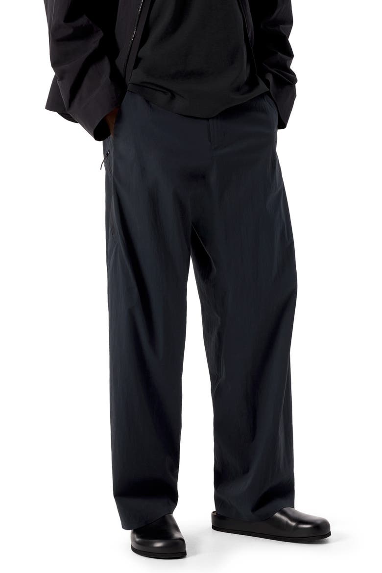 Spere Water Repellent Stretch Nylon Cargo Pants, Main, color, BLACK