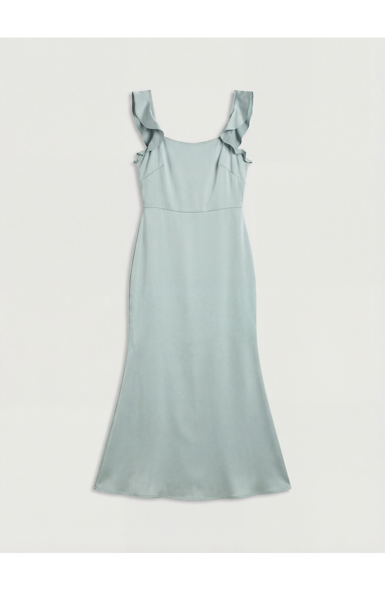 Oasis Satin Bridesmaid Midi Dress, Alternate, color, Sage