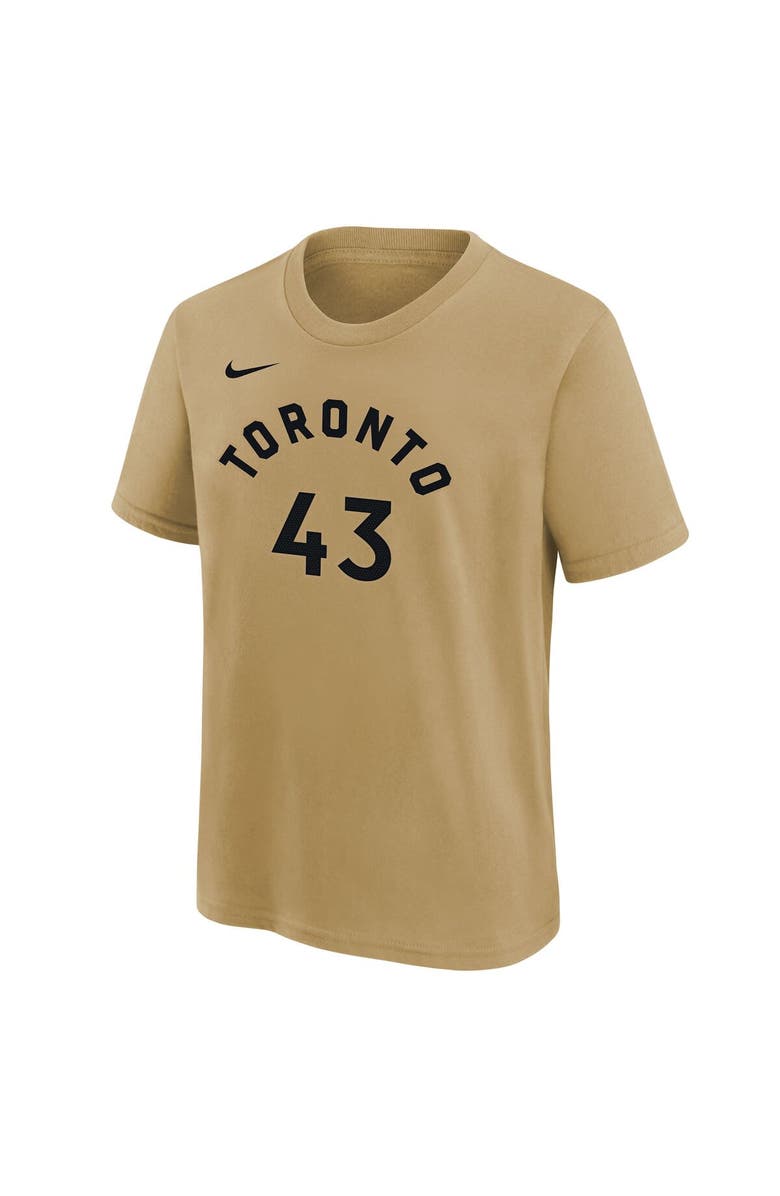 Nike Youth Nike Pascal Siakam Gold Toronto Raptors 2023/24 City Edition Name & Number T-Shirt, Alternate, color, 