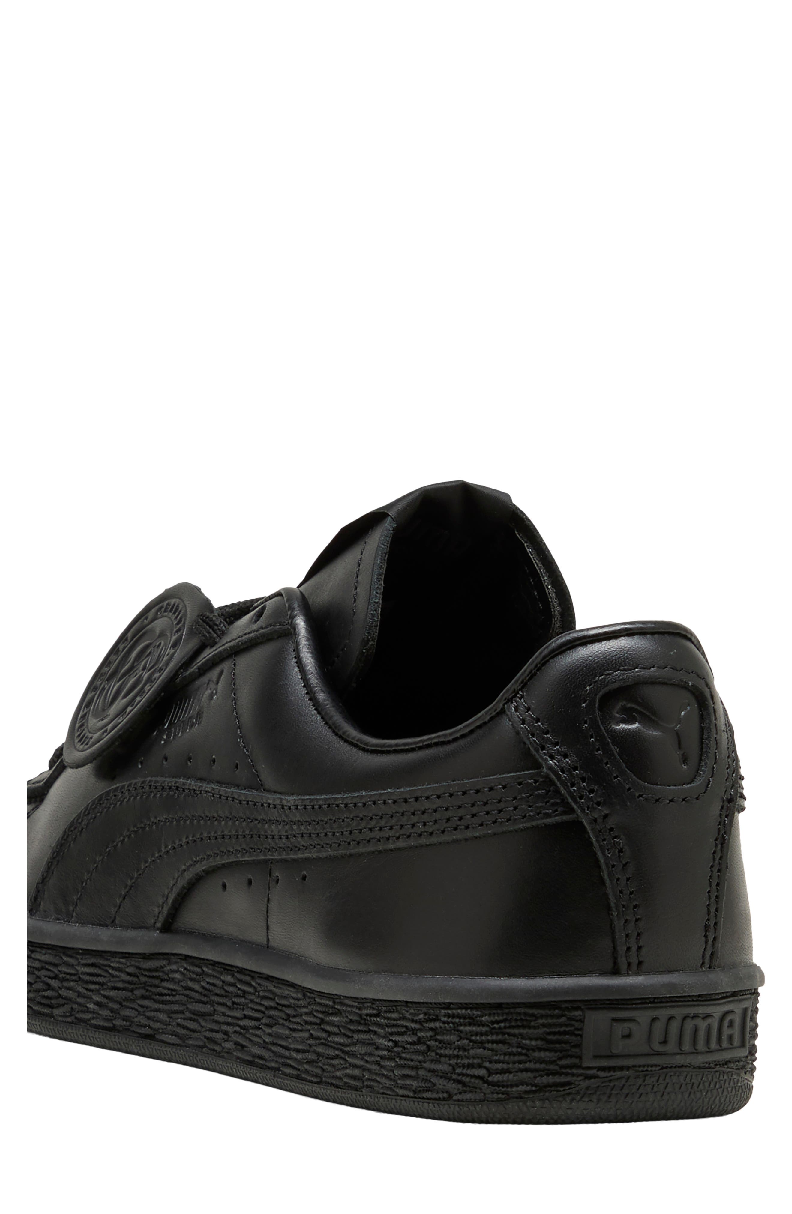 Suede C.F. Stead Leather Sneaker, Alternate, color, PUMA BLACK