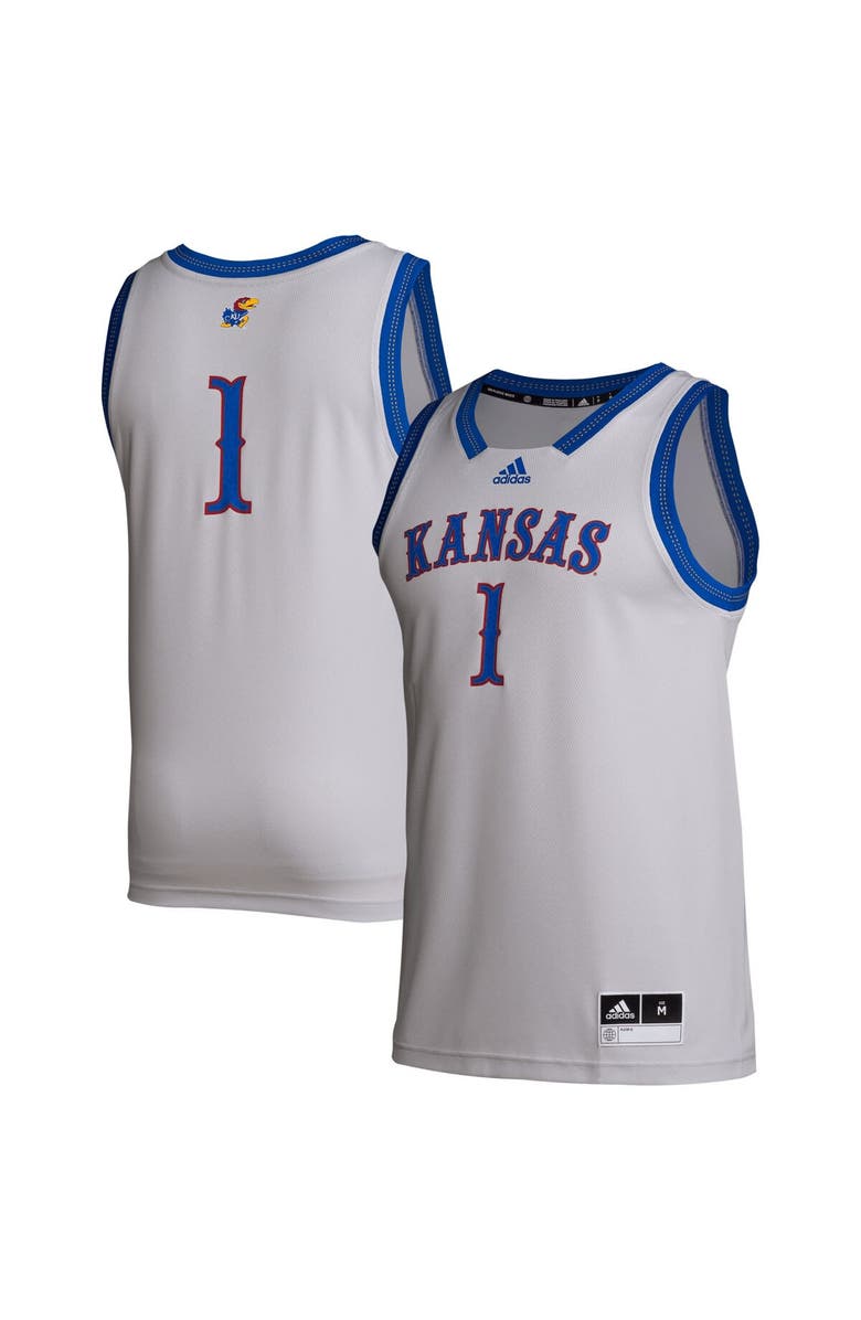 adidas Men's adidas # Gray Kansas Jayhawks Swingman Jersey, Main, color, Gray