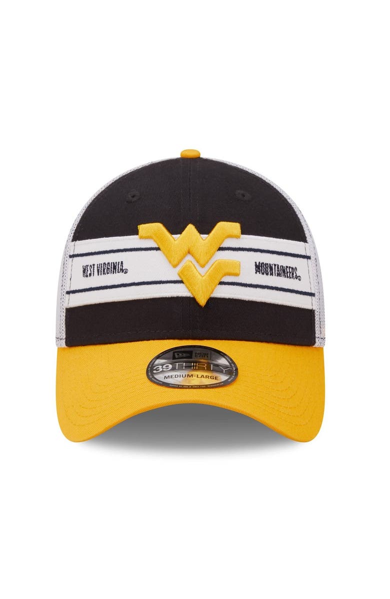 New Era Men's New Era Navy/Gold West Virginia Mountaineers Banded 39THIRTY Flex Hat, Alternate, color, 