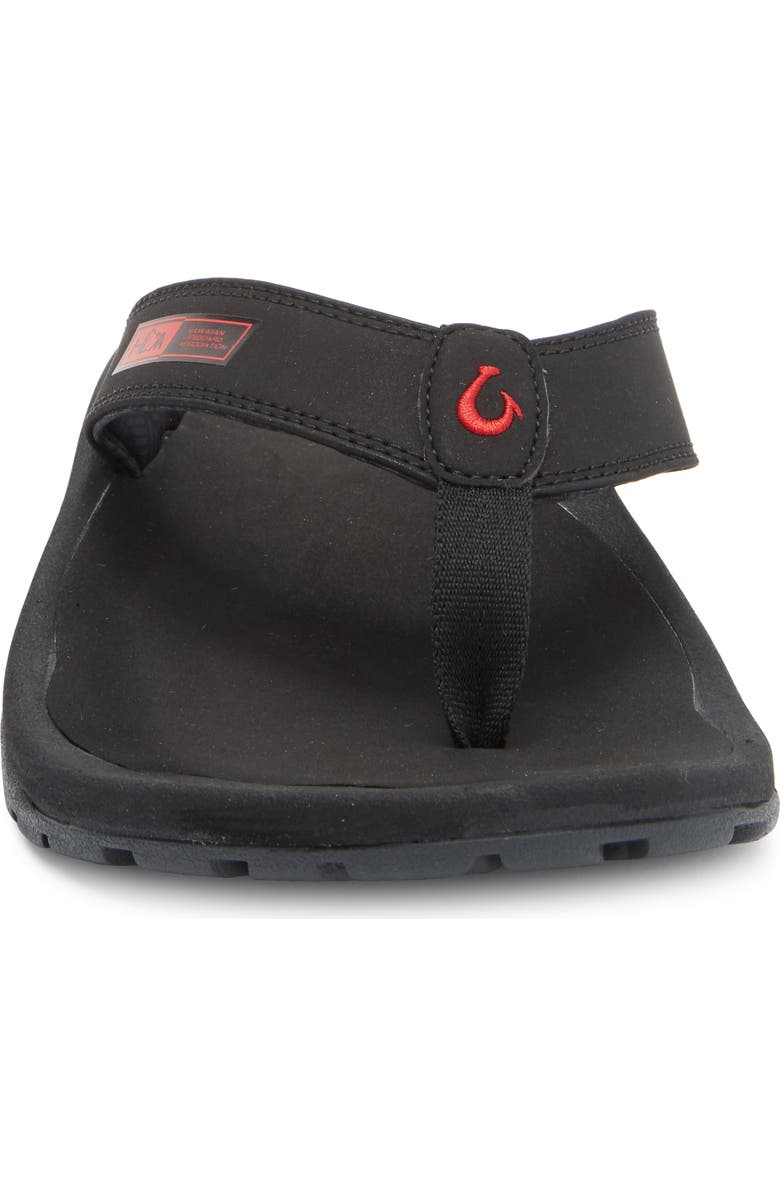 OluKai Ohana Flip Flop, Alternate, color, Black / Red