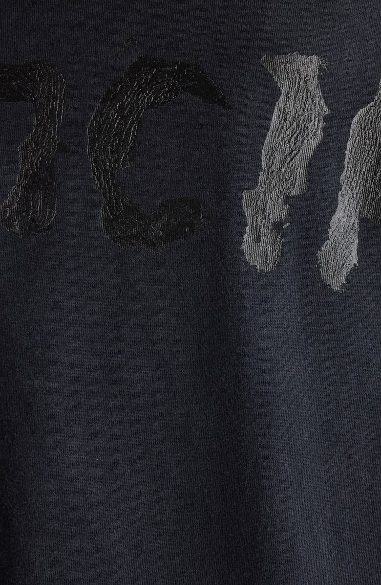 Balenciaga Distressed Paint Logo Graphic T-Shirt Dress, Alternate, color, 