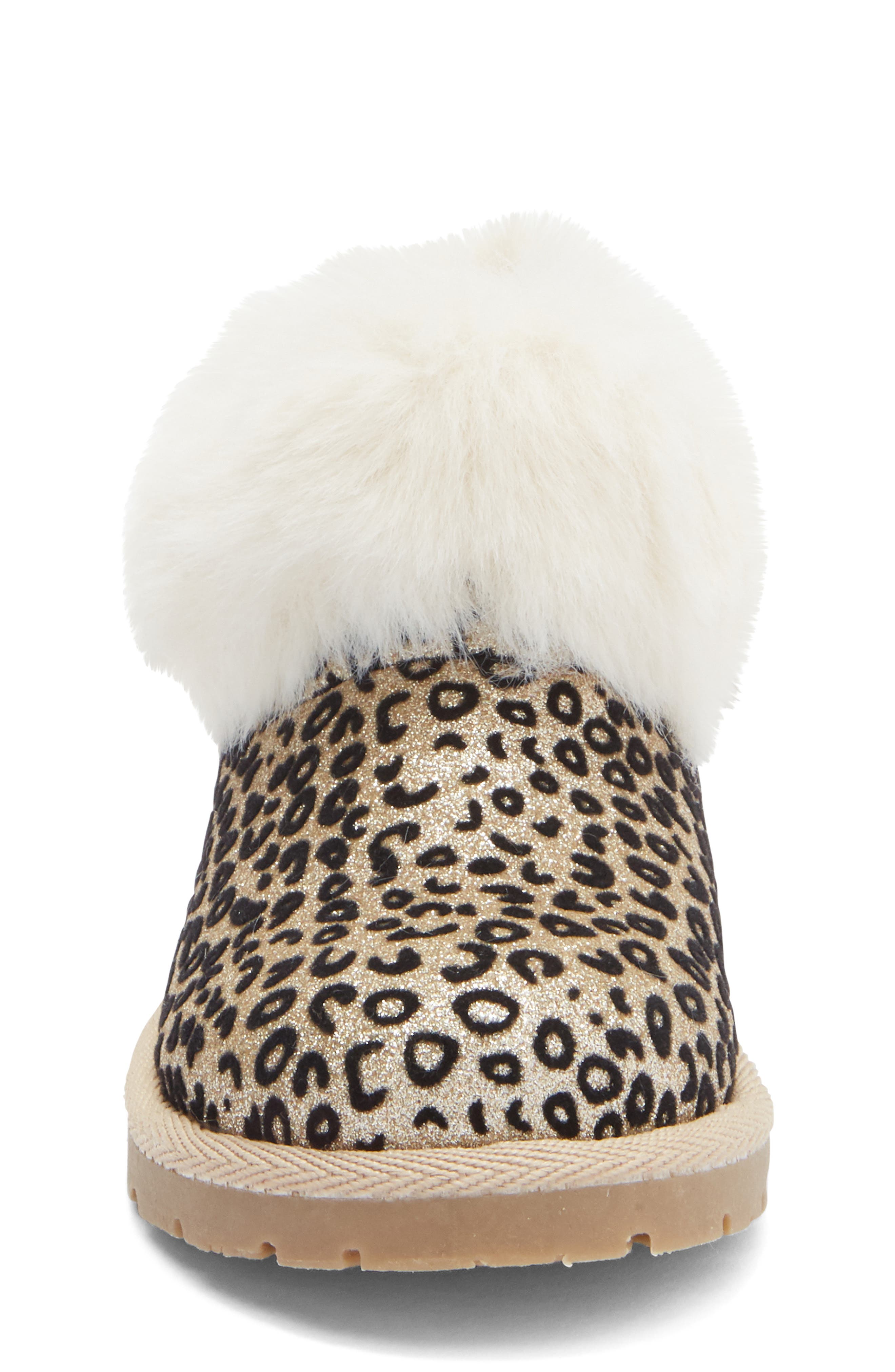 Harper Canyon Kids' Esme Faux Fur Cozy Boot, Alternate, color, Leopard