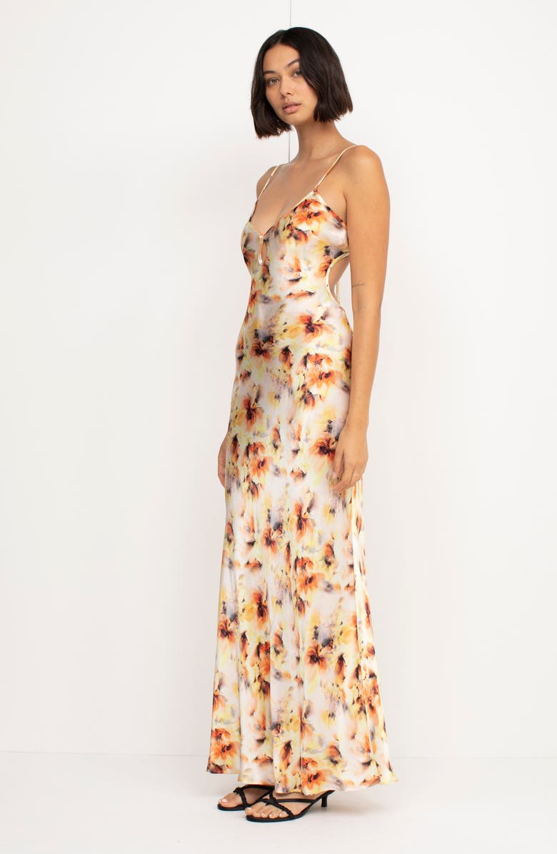 Bec + Bridge Cedar City Floral Satin Maxi Dress, Alternate, color, 