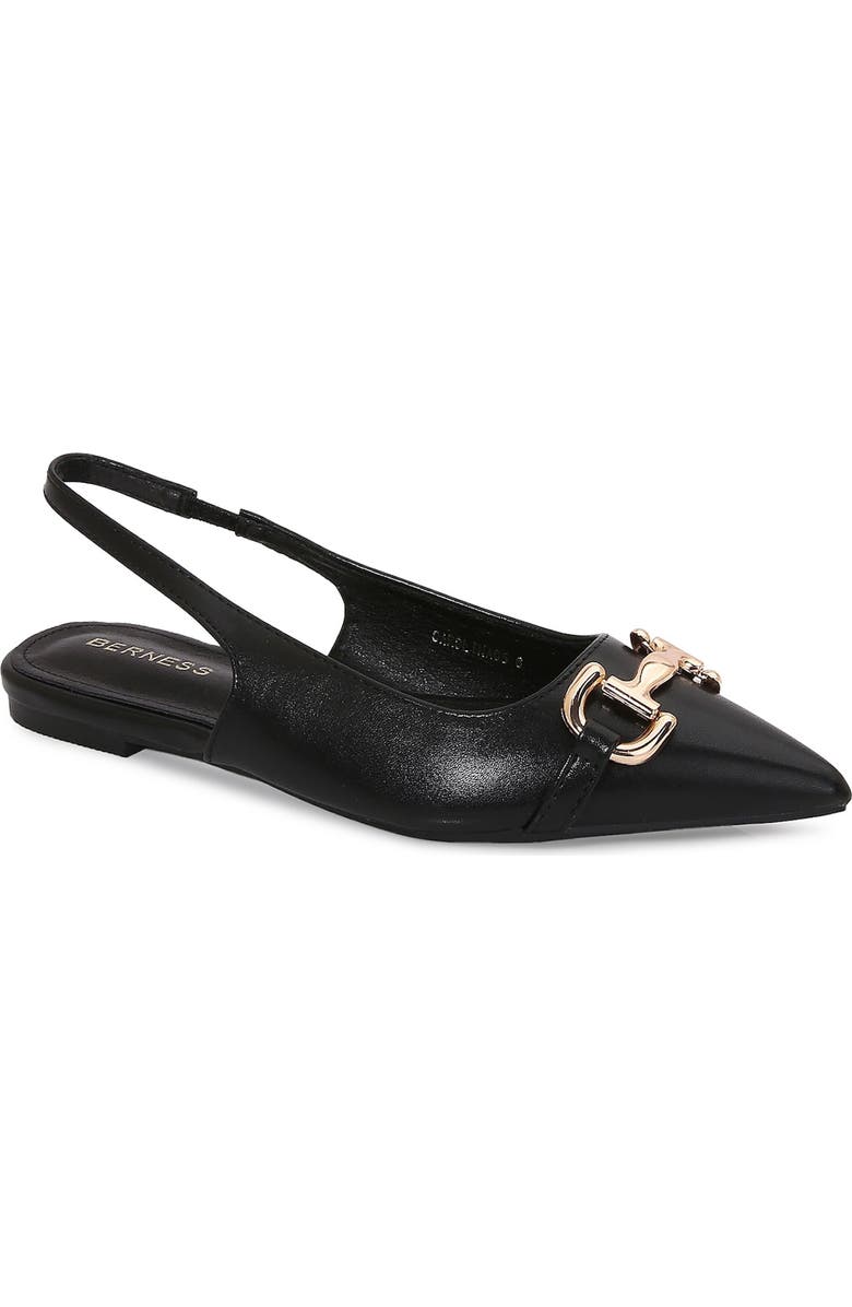 BERNESS Caroline Slingback Skimmer Flat, Main, color, Black