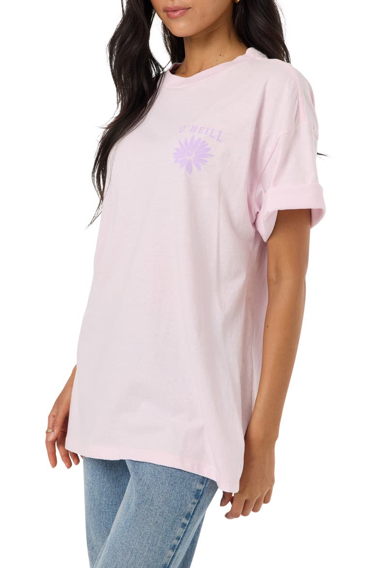 Heritage Daisy Graphic Oversized T-Shirt, Alternate, color, PINK