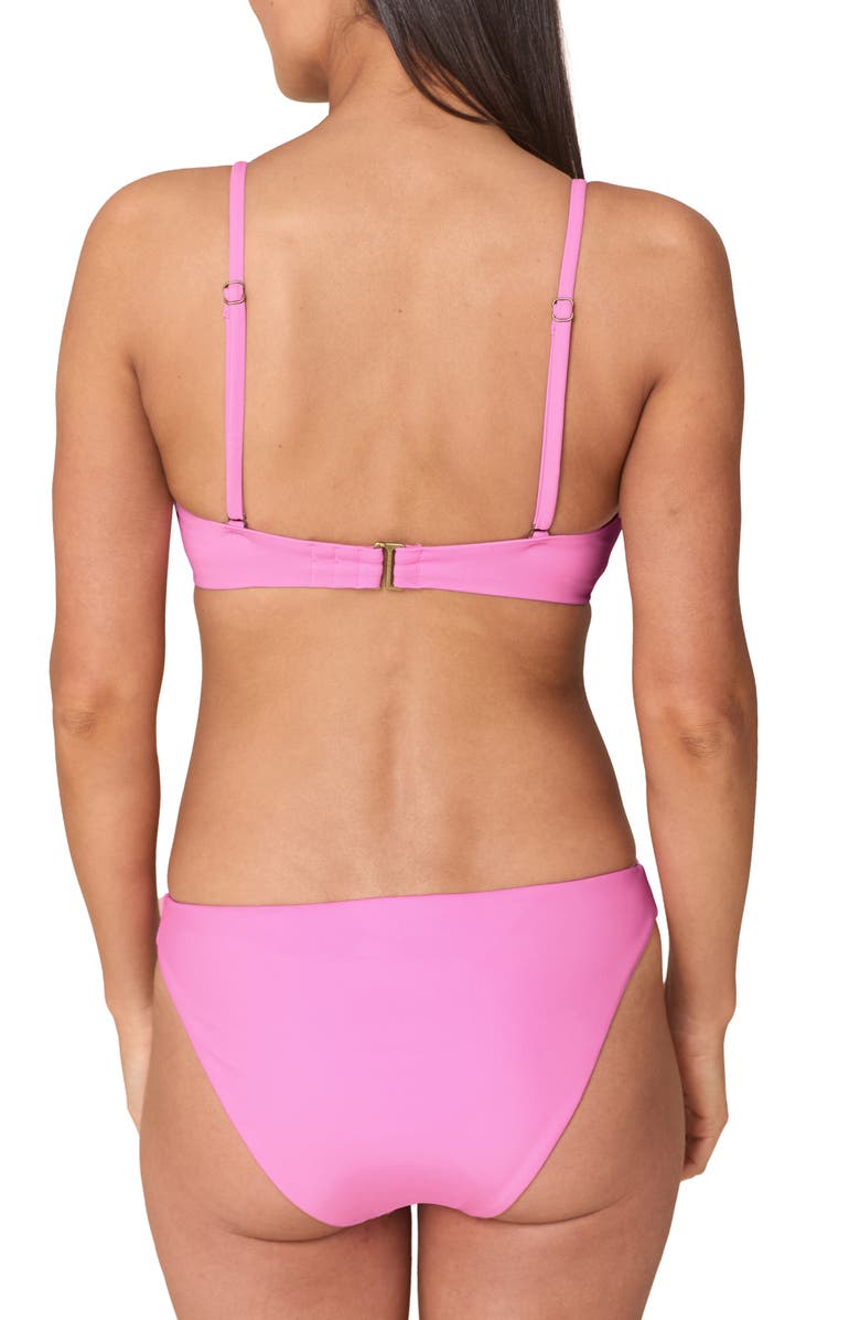 Andie The Essex Bikini Top, Alternate, color, Rosebloom