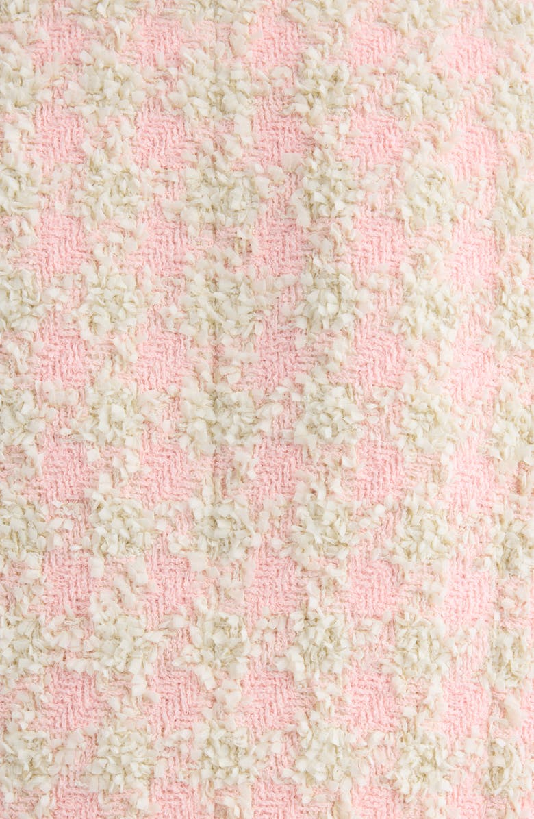 Balmain Five-Button Collarless Tweed Jacket, Alternate, color, 