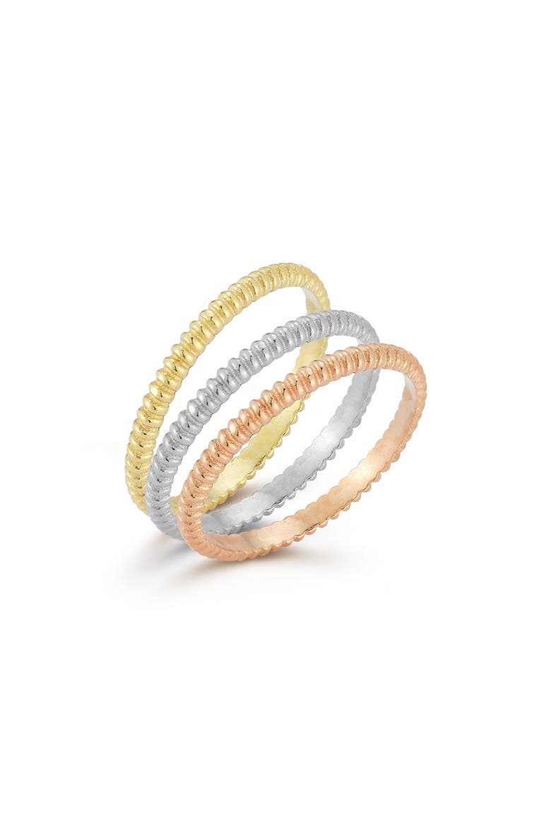 Set of 3 Mixed Metal Stackable Rings, Main, color, TRICOLOR