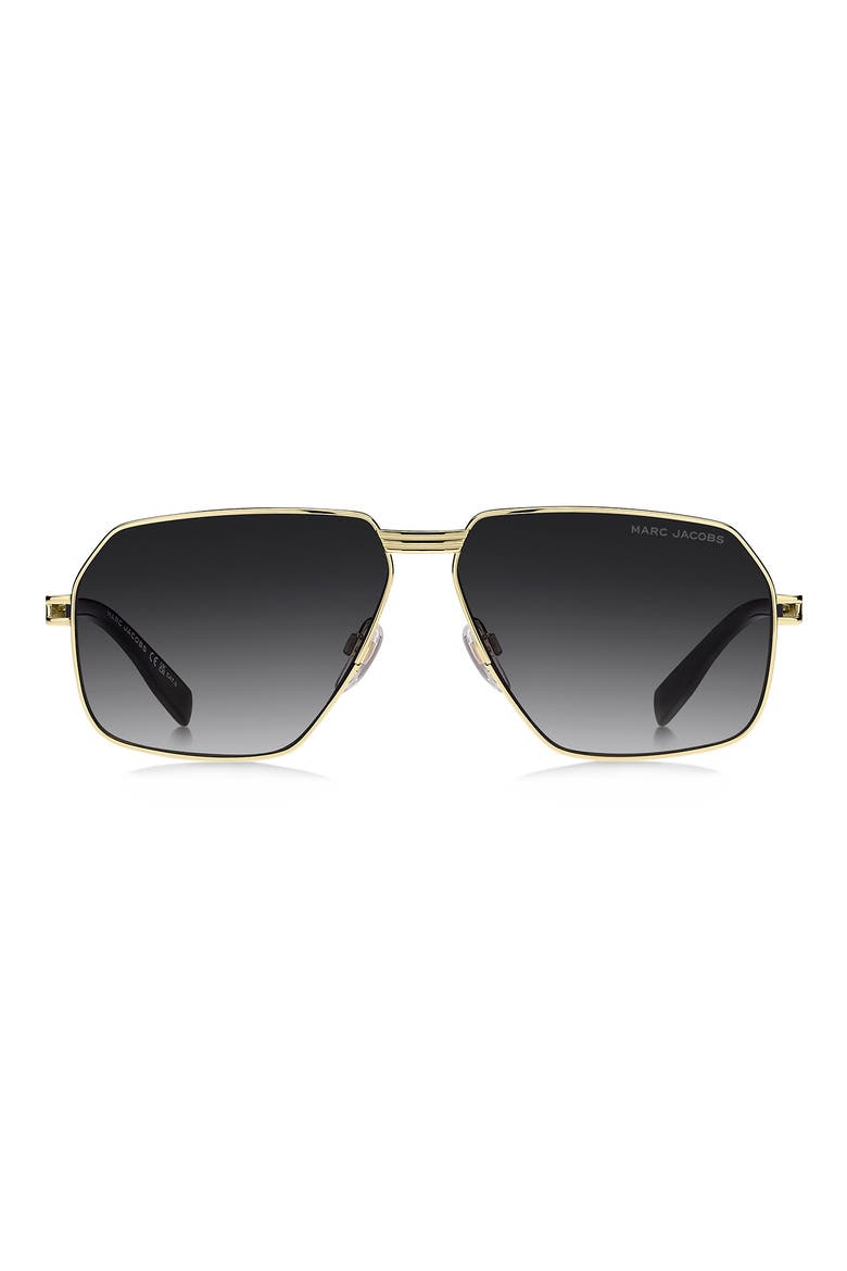 61mm Gradient Navigator Sunglasses, Main, color, GOLD BLACK/ DARK GREY SF
