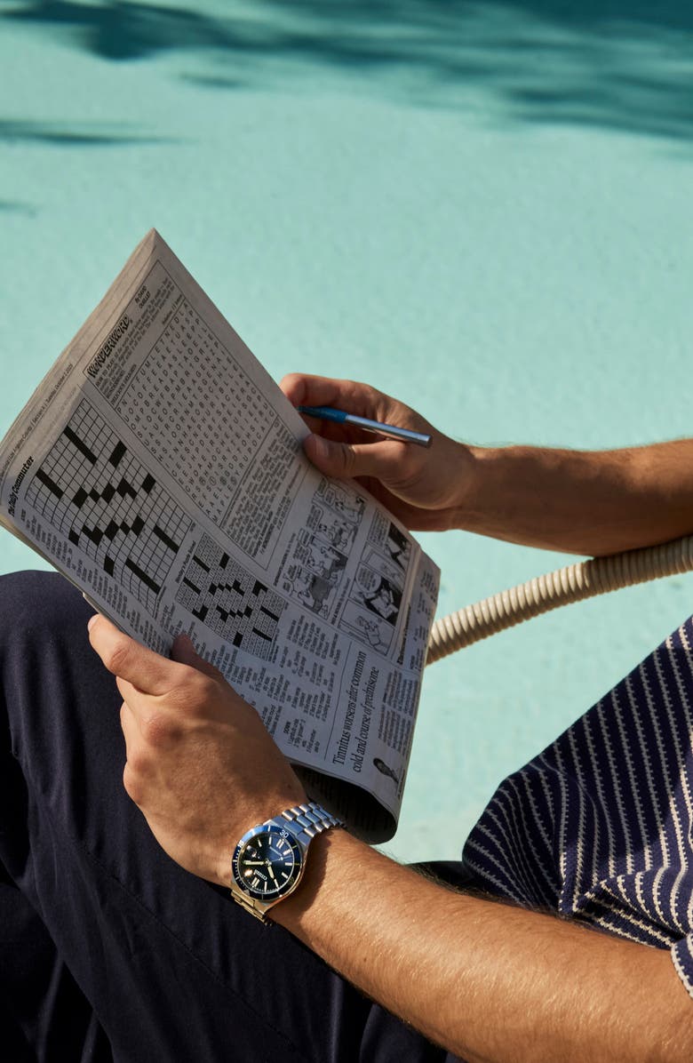 Citizen TSUYOSA Shore Silvertone Automatic Bracelet Watch, 40mm, Alternate, color, 