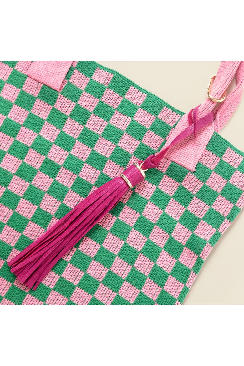 Leather Tassel Charm, Alternate, color, Pink