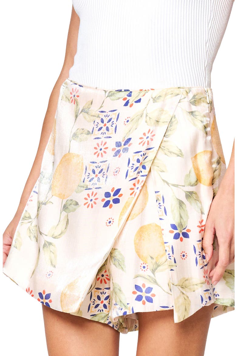 Jeanetta Envelope Skort, Alternate, color, YELLOW MULTI