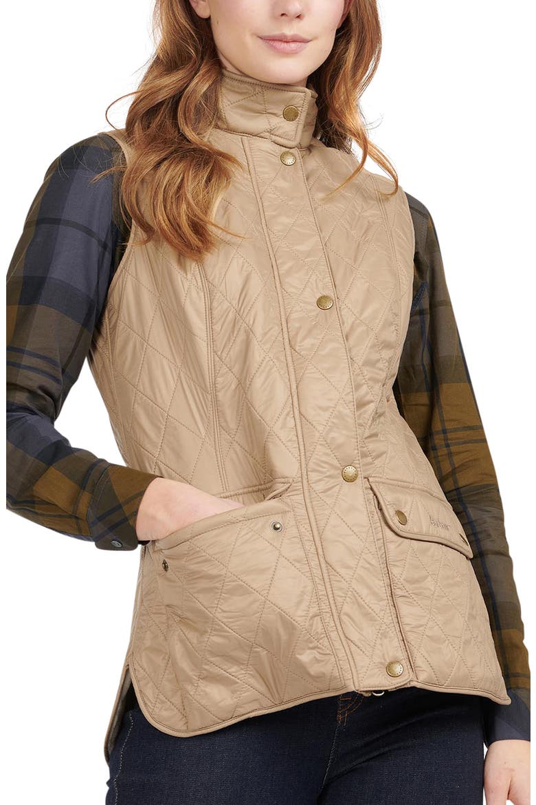 Wray Fleece Lined Nylon Vest, Main, color, LIGHT TRENCH