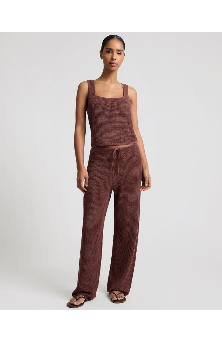 Onia Knit Square Neck Tank, Alternate, color, Brown