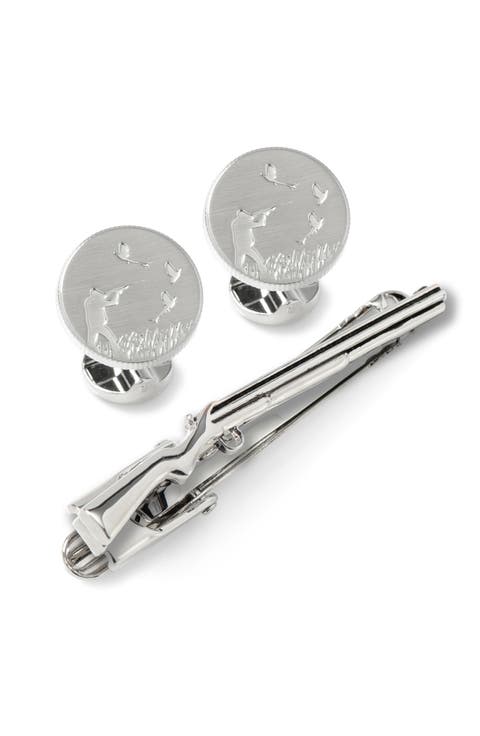 Hunters Cuff Links & Tie Clip Gift Set