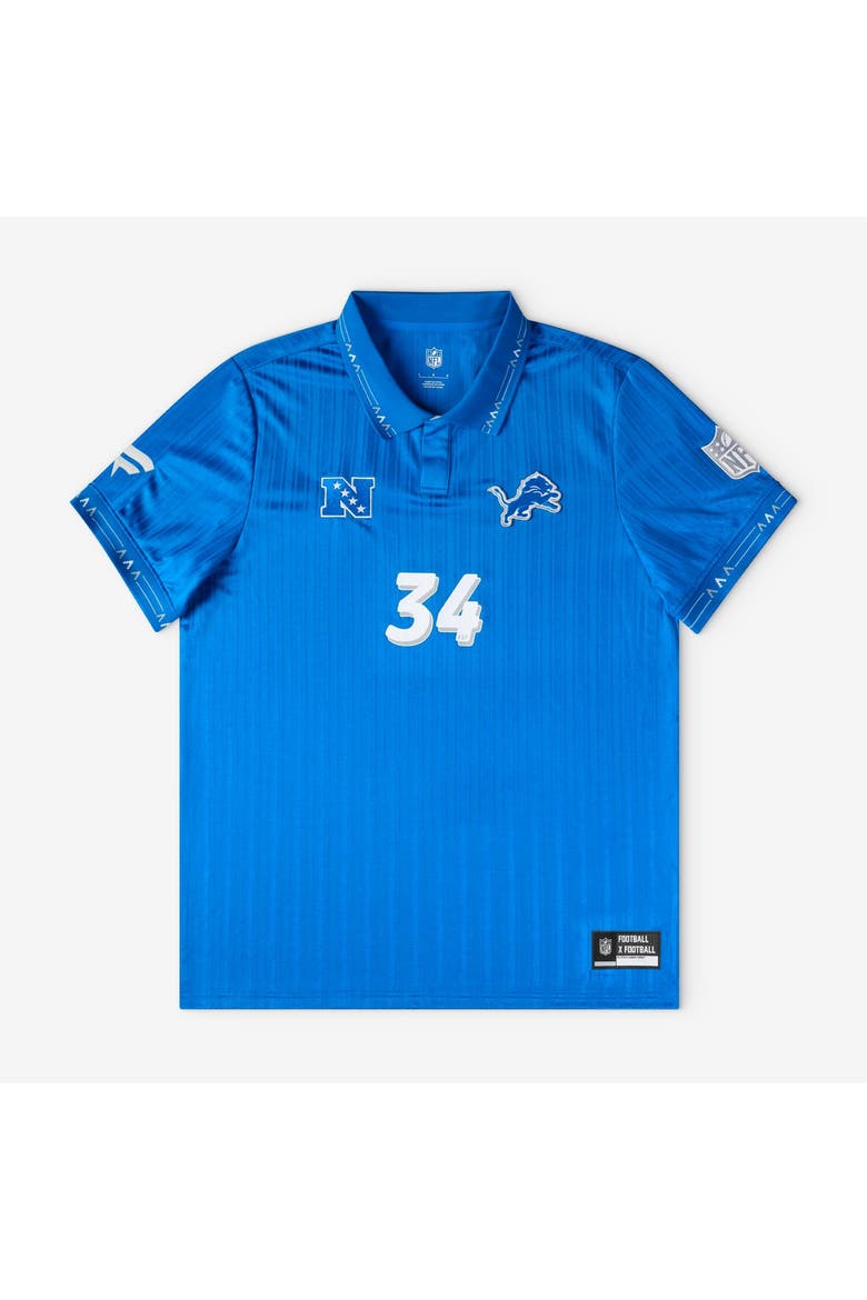 Men's Fanatics Blue Detroit Lions Football x Football Collared Fan Top, Main, color, Blue