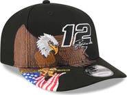 New Era Men's New Era Black Ryan Blaney Patriotic Eagle & Flag A-Frame 9FIFTY Snapback Hat